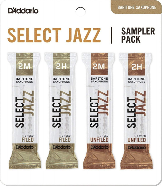 Набор тростей для Сопрано-саксофона D’Addario Select Jazz Sampler Pack № 2M-2H (4 шт.)